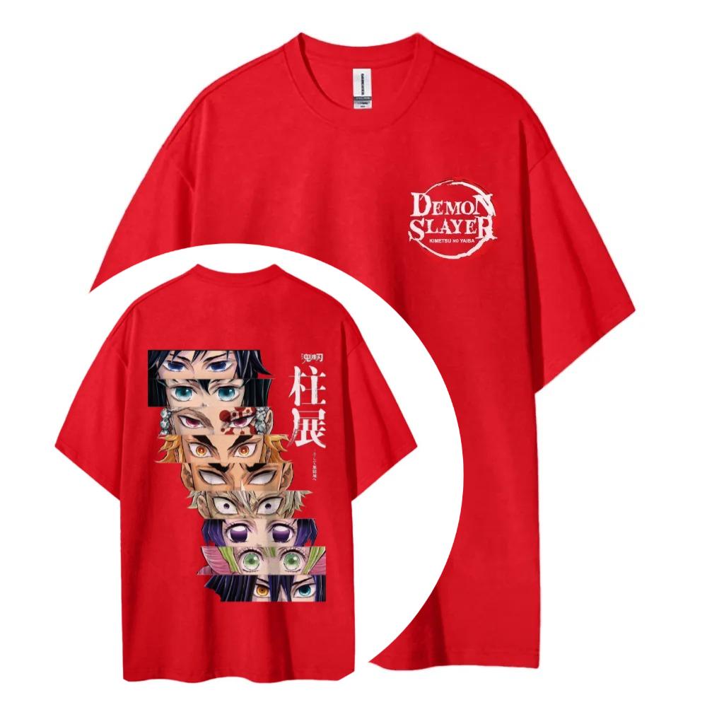 Demon Slayer Cotton Unisex Round Neck Anime TShirt Mens and Womens Summer Fashion High Quality Breathable Street TShirt