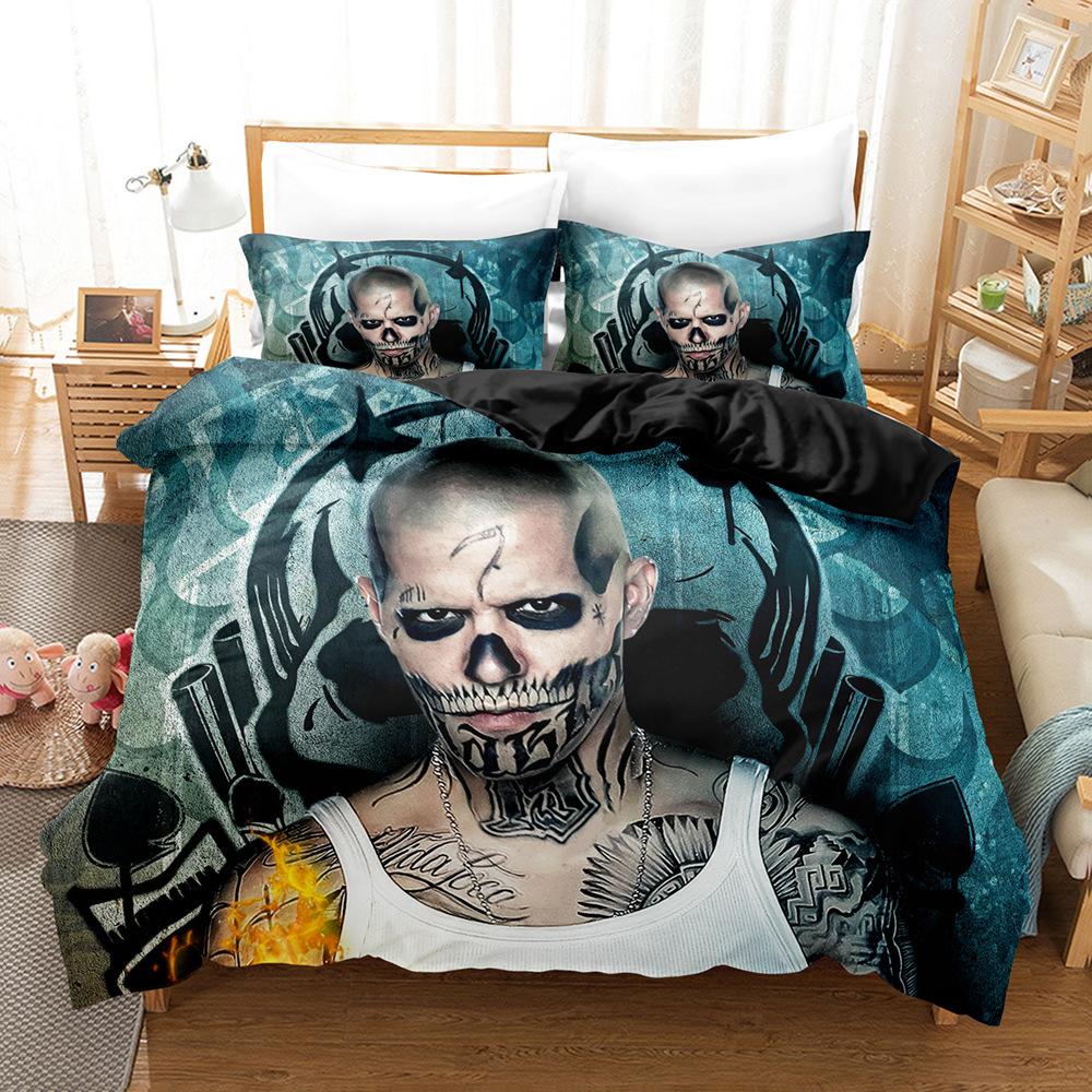Animated film H-Harley Quinn Bedding SetJoker Duvet Cover Pillowcase 2/3pcs Adult Boy Girl Bedroom Decoration Single/Double