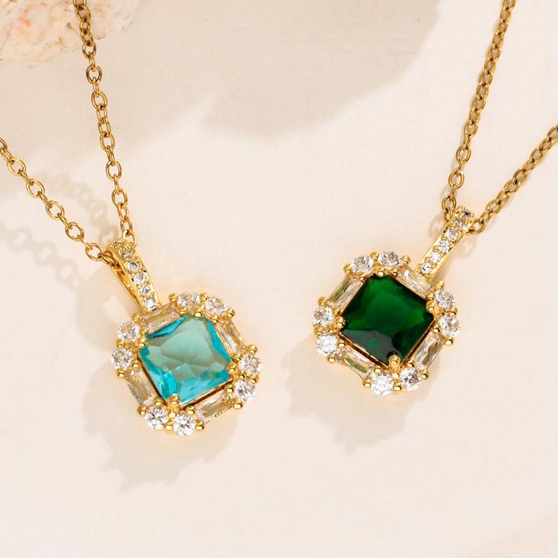 Exquisite High-End Zircon Pendant Necklace for Women