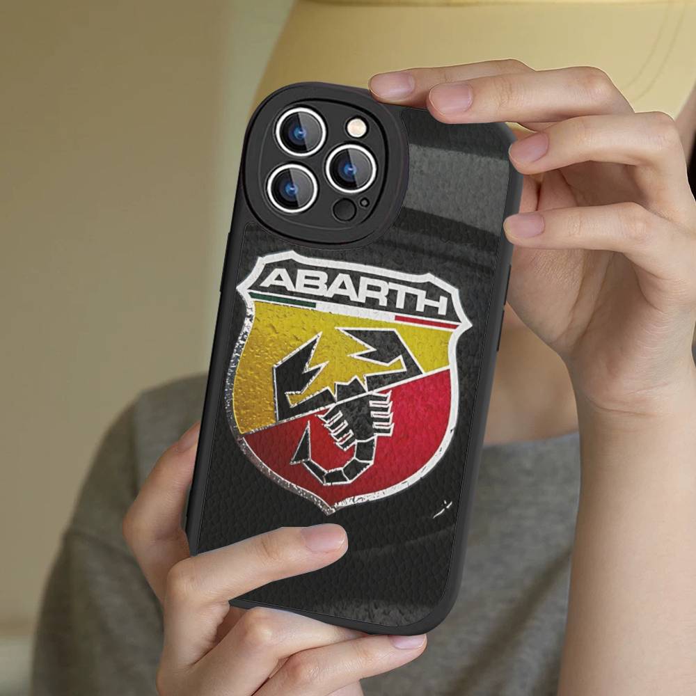 Italy Famous Car A-ABARTH Logo Phone Case Hard Leather For IPhone 14 13 16 Mini 15 14 11 12 Pro Max Plus Fundas
