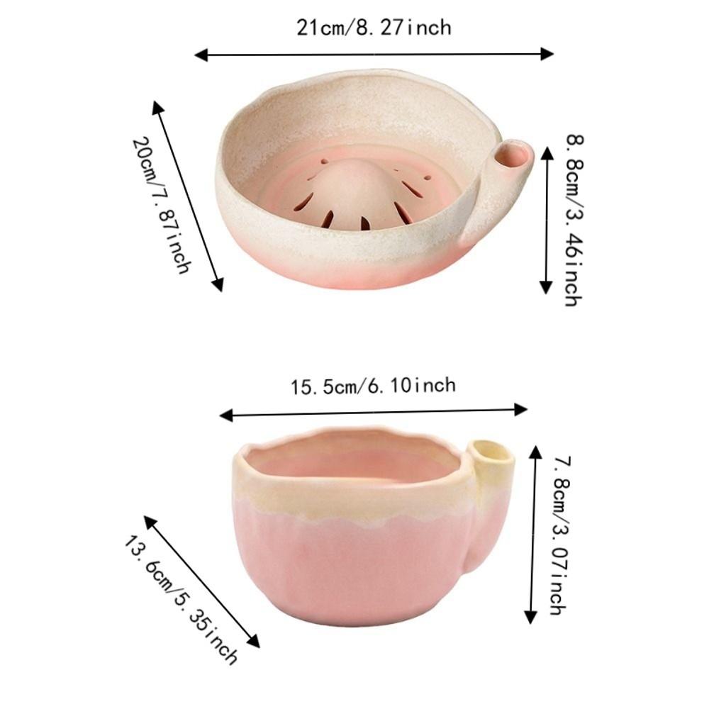 Self-Spinning Ceramic Berry Colander Bowl Easy-clean Berry Swirling Rinse Basin  For Fruits