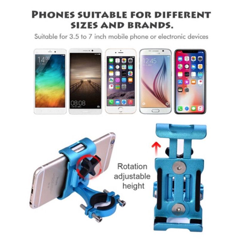 Aluminum Alloy 360 Degree Rotation Bike Bicycle Handlebar Stand Mount Holder for Mobile Cell Phone