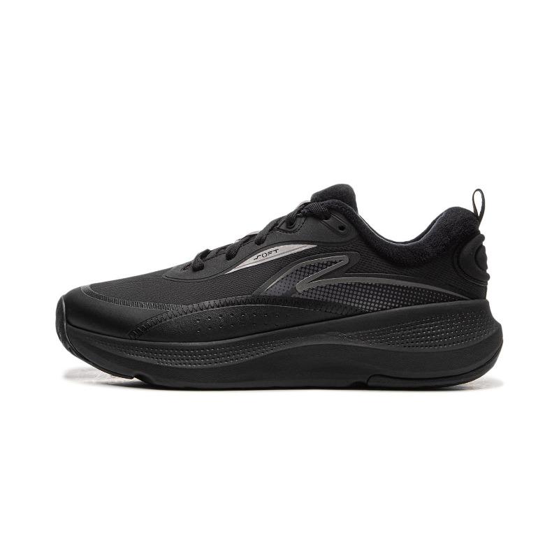 Li-Ning SOFT GO FLEECE Men Fleece Lined Casual Shoes Black AGLV081-3 44
