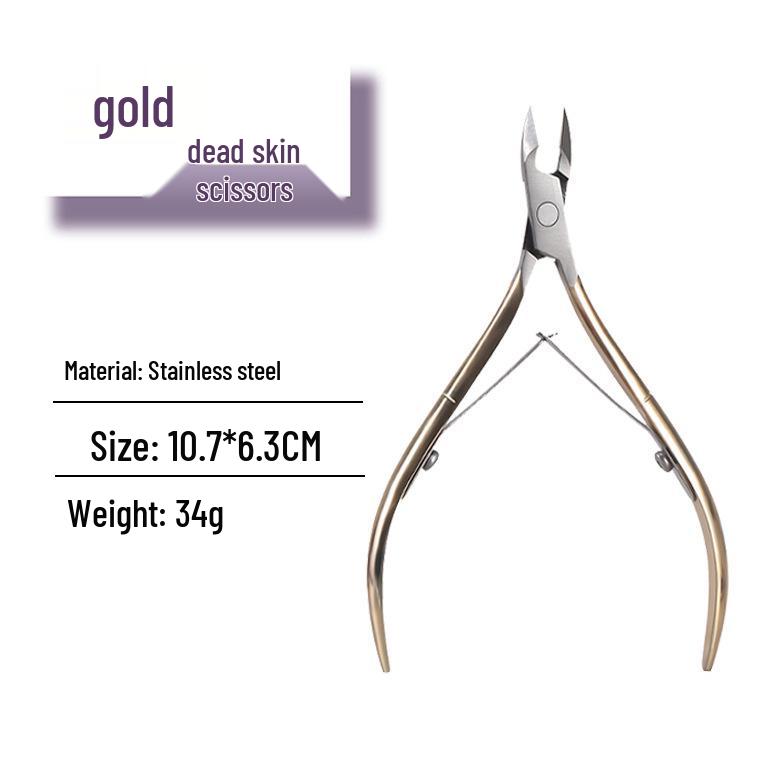 Professional Stainless Steel Cuticle Nipper D501 - Dead Skin and Hangnail Remover for Manicure and Nail Repair