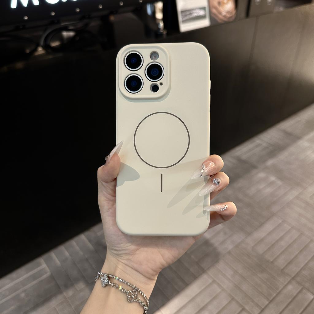 Magnet Flüssigsilikon Kamera-Bedienknopf Hülle Für iPhone 16 E 15 14 Plus 13 12 11 Pro X XS XR Max Für Magsafe Armor Cover