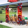Happy Birthday Door Banner Spider Web Hung 1 Pair Polyester 30.48x179.83cm Indoor Outdoor Decor
