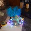 1Pcs Venetian Venice Glowing Feather Led Masks Woman Fancy Dance Party Eye Mask Carnival Halloween Masquerade Cosplay Costume