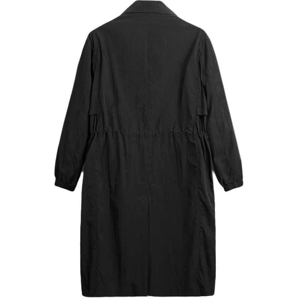 Zara Solid Color Simple Casual Comfortable Lapel Zipper Long Sleeve Mid-Length Coat Men coats Black 7627300-800