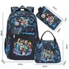 Set de Mochila Escolar de 3 Piezas para Estudiantes Mochila Escolar de Gran Capacidad de Tela Oxford con Correa para el Hombro y Estuche