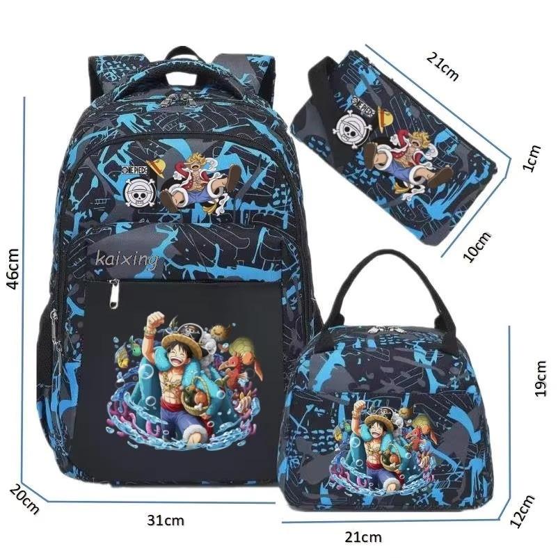 Schulrucksack mit großer Kapazität und Schultergurt; Schüler Drei-teiliges Federmäppchen-Set