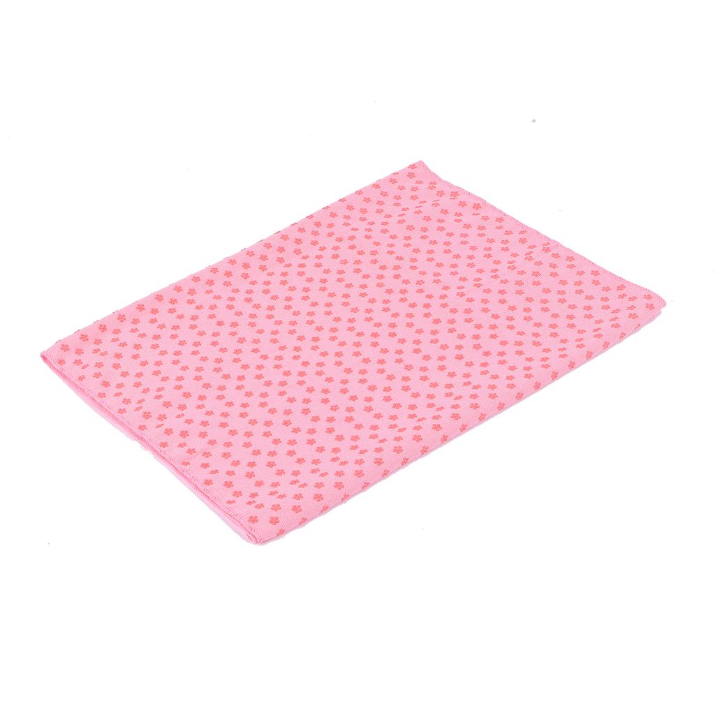 185cmx63cm NonSlip   Mat Towel   Sweat Absorbent Exercise Gym Mat Towel(Pink )