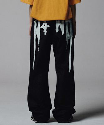 NOT4NERD N4Nd Drip Logo Denim Pants - Black