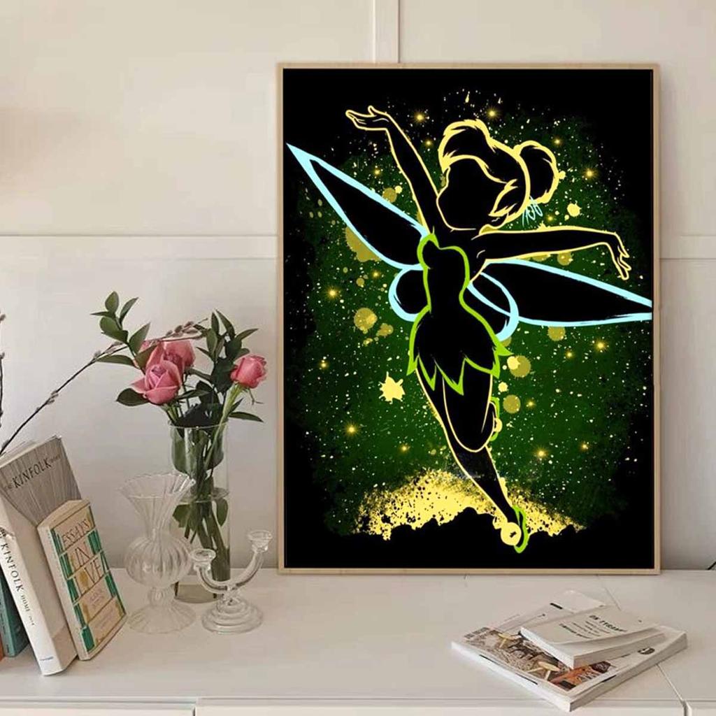 Full Round Diamond Painting The Glowing Elf In The Dark Night Art Rhinestone Picture Mosaic DIY 5D Cross Stitch Embroidery Home Decoration