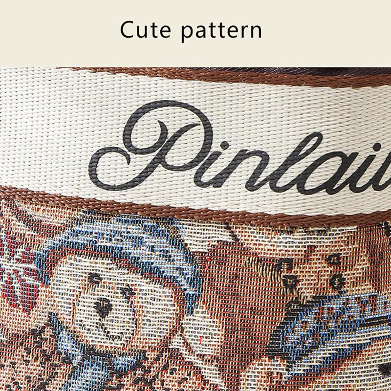 Damen Kosmetiktasche Tragbar Große Kapazität Cartoon Bär Kosmetik Aufbewahrungstasche Doppelreißverschluss Design Reise Toilettentasche