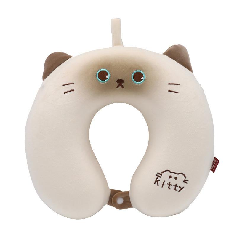 Cartoon Animal Memory Foam U Shaped Neck Pillow For Travel And Office Comfort Style A