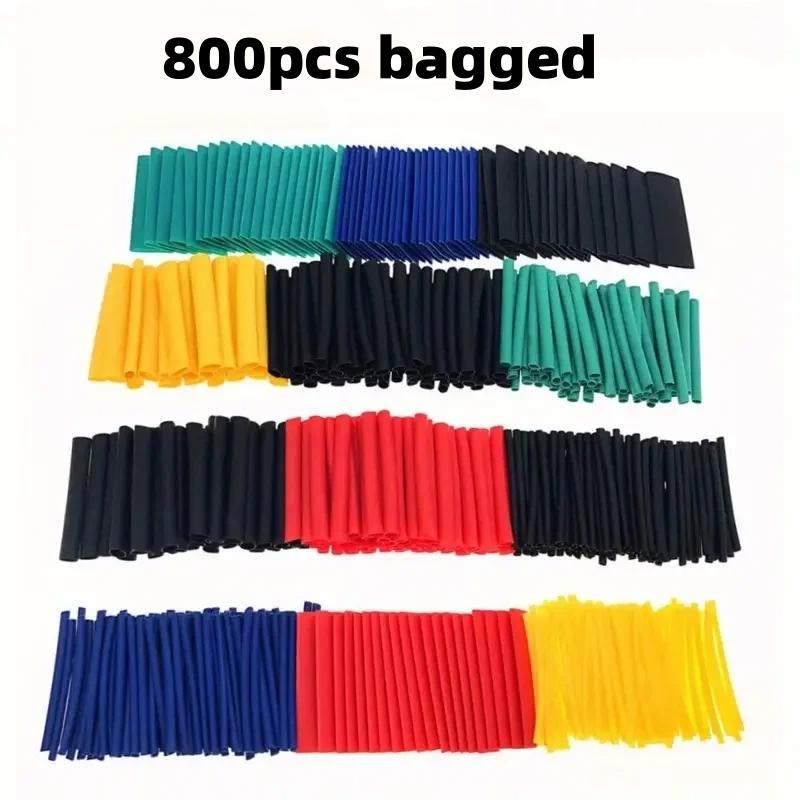 127/164/328/530/800Pcs 2:1 Heat Shrink Tube Polyolefin Shrinking Assorted Heat Shrink Wrap Wire Cable Insulated Sleeving Tubing