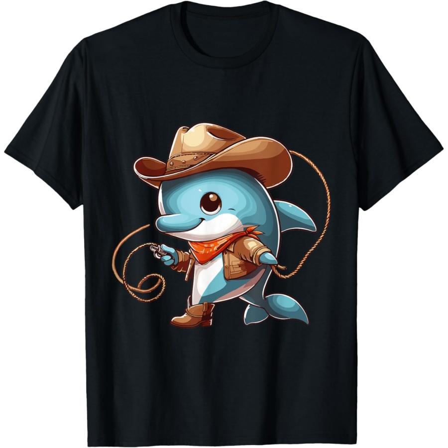 

Западный ковбойский наряд для родео шляпа дельфин Техас животные футболка XXXXXL чёрный