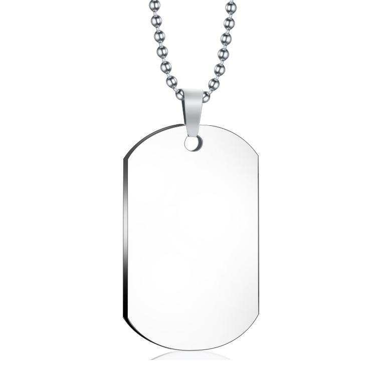 DIY Personalized Colorfast Stainless Steel & Titanium Dog Tag Keychain Ornament