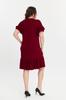Women's Big Size Dress Plus Size Armband Skirt Ruffle Viscose Dress