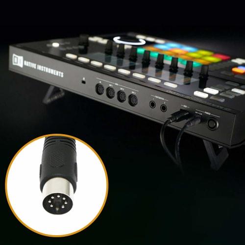 SinLoon MIDI Cable, 7-Pin DIN to 10-Pin MIDI Cable, 1ft DIN Male to Male Audio MIDI Extension Cable for MIDI Keyboards (Synthesizers, Organs, Electric