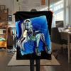 Frankie Stein Printed Flannel Blanket, Soft Throw for Bedroom Sofa, Washable, Fan Merchandise, Great Gift.