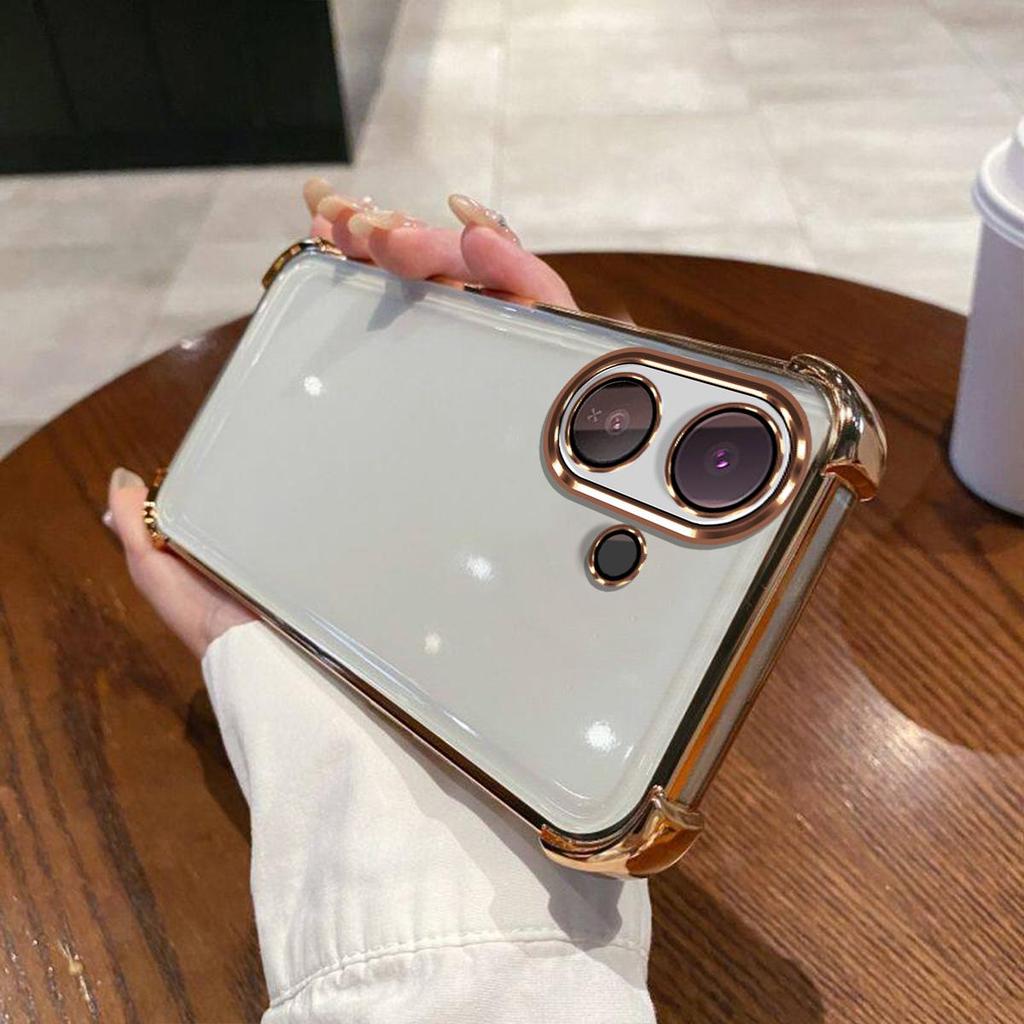Case for Vivo V60 Lite 4G/5G Electroplated Color Border Clear Phone Casing Cover