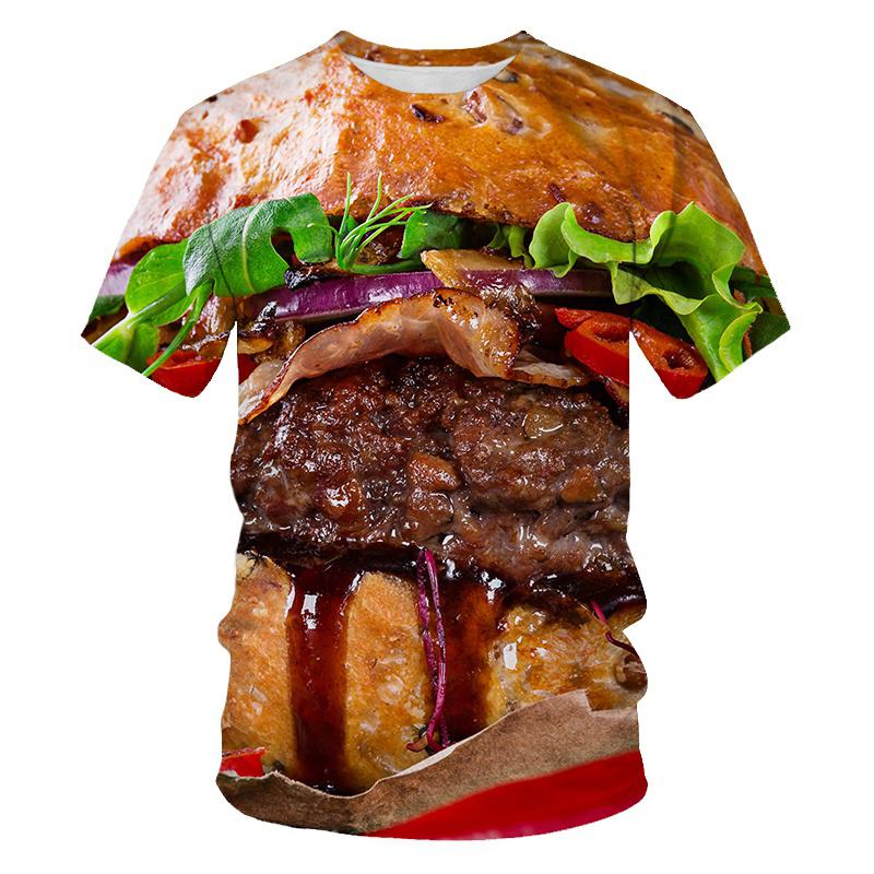 Creative Taco Tuesday Graphic T Shirt for Men Tops 3d Printed Hamburger   T-shirt Women Streetwear Oversized Summer Short Sleeve