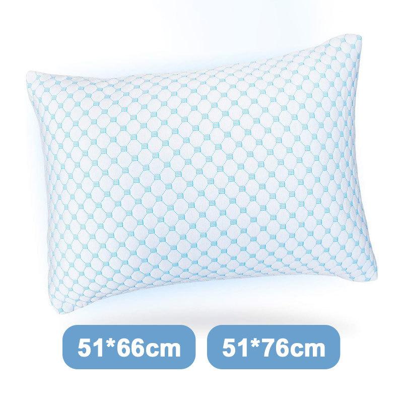 Side Back Sleepers Pillow Shredded Sponge Pillow Cooling Feeling Slow Rebound Elastic Memory Foam Pillow Breathable Washable