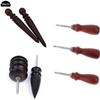 1pcs Leather Edge Polishing Slicker Flat/Pointed Head Sandalwood Leathers DIY Tool Sanders Grinding Head Burnisher Craft Polish