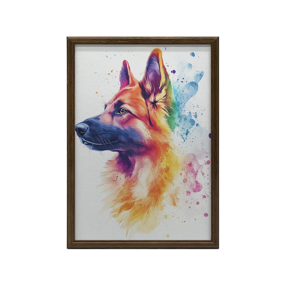 Plakat Z Owczarkiem Niemieckim Plakat Z Owczarkiem Niemieckim, 30X40 Cm, Bez Ramy, Papier Matowy 230 Gsm