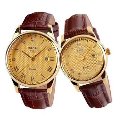 Couple Watch Pair with Matching Design and Durable Strap