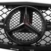 Glossy Black AMG Style Bumper Grille Grill With OE Style Emblem Logo For Mercedes Benz C-Class W204 2008-14 C180 C200 C250 C350