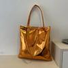 Borse tote lucide per le donne Borsa per la spesa ad alta capacità alla moda in pelle PU Borse a mano Borsa casual da donna Borsa a tracolla per ragazze