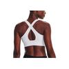 Under Armour Round Neck Solid Color Logo Print Sports Medium Support Bra Women Bras White 1377916-100