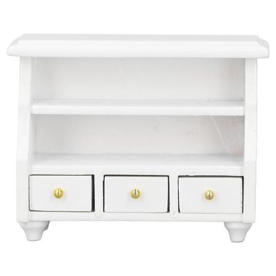 Handcraft Miniature Wooden Cabinet for 1/12 Scale Dollhouses Bathroom Accessories Collection Scene Display Accessory