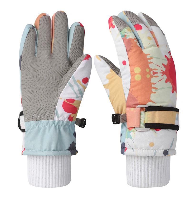 Mănuși de schi impermeabile pentru copii - Calde, antiderapante, îngroșate, căptușite cu catifea pentru băieți și fete