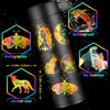 100 Transparent Gold Laser Magic Pet Stickers Laser Gold Flash Special-Shaped Handbook Material Holographic Stickers