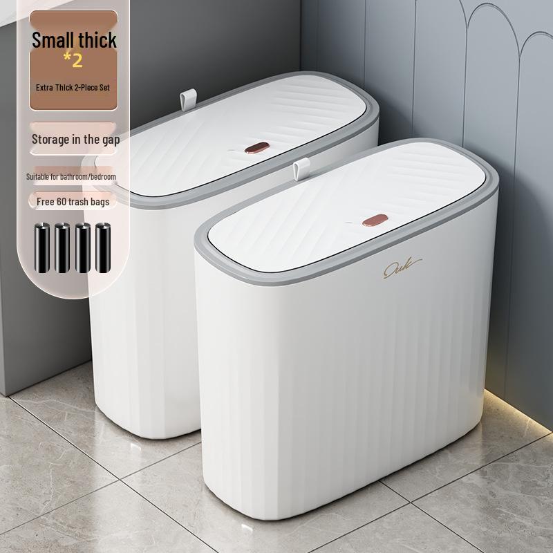 2025 Large Capacity Trash Can with Lid for Bathroom, Kitchen, Living Room
