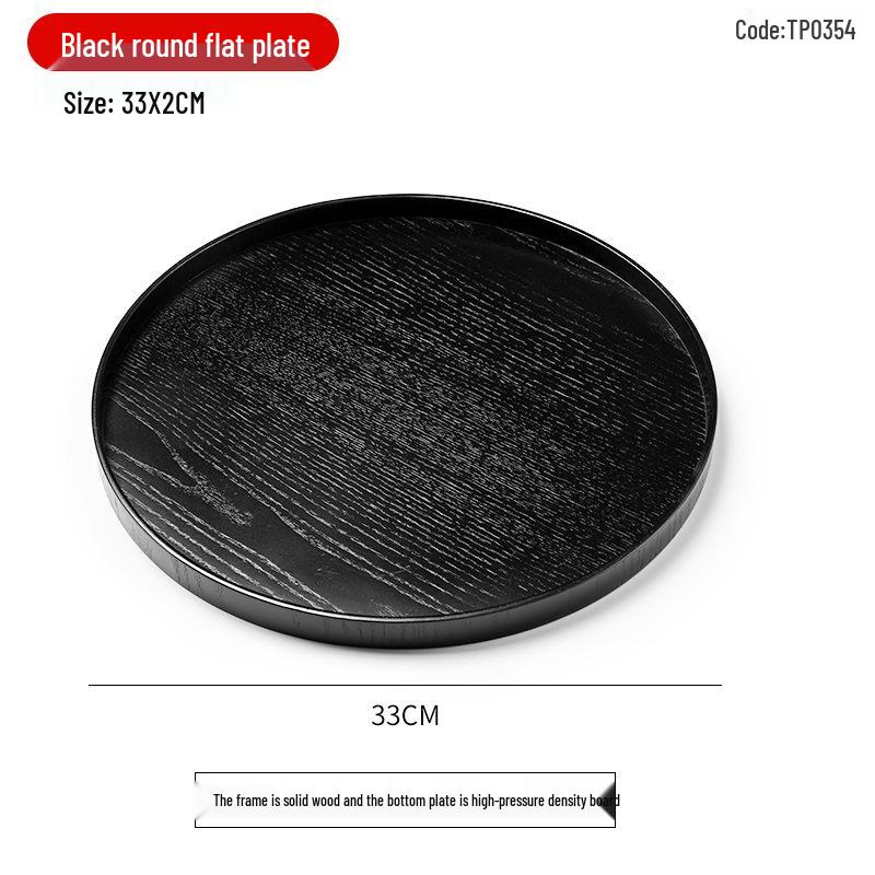 Handcrafted Japanese Orchid Rectangular Wooden Tea Tray with Custom Logo for Hotels and Restaurants