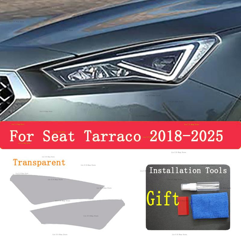 Für SEAT Tarraco 2018-2025 Auto Außen Scheinwerfer Kratzfest Frontleuchte Tönung TPU Schutzfolie Abdeckung Reparatur Zubehör