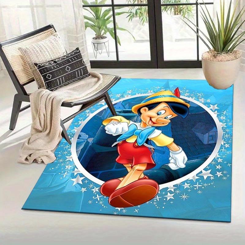 1pc Pinocchio Pattern Area Rug Soft Flannel Floor Mat for Living Room, Office, Bedroom, Outdoor and Camping, Sofa Coffee Table Floor Mat, De