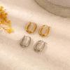 Stainless Steel Minimalist Round Hoop Earrings for Women