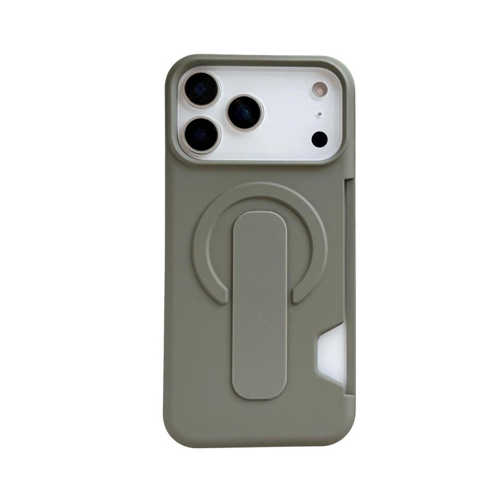 Matowe Magnetyczne Etui Apple 17 Pro Max z Niewidocznym Stojakiem i Uchwytem na Karty do iPhone 16/15/14