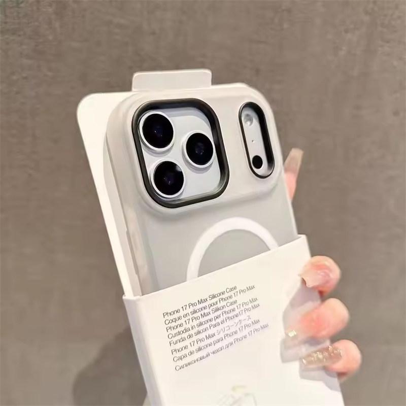 Funda Magnética 2 en 1 Color Caramelo de Lujo Para iPhone 17 Air 16 15 14 13 12 11 Pro Max Plus Para Magsafe Carga Inalámbrica Cubierta Mate