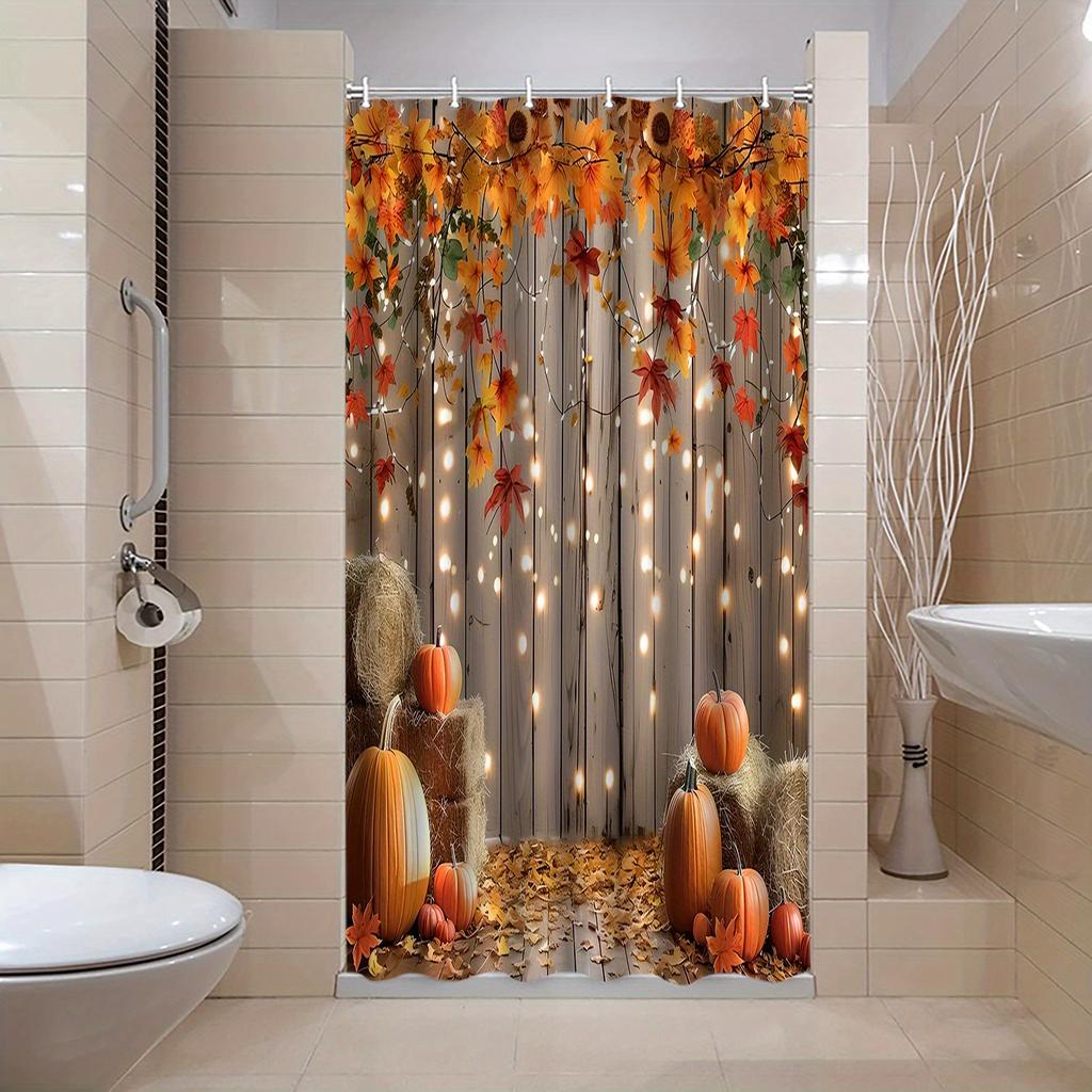 Pumpkin Autumn Harvest Festival Print Pattern, Suitable For Home Bathroom Decoration