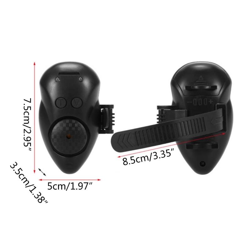Fishing Biting Alarm Sensitive Electronic Fishing Alarm Indicator LED-Sounds Alerts On Fishing Rod for Daytime-Night Fishing