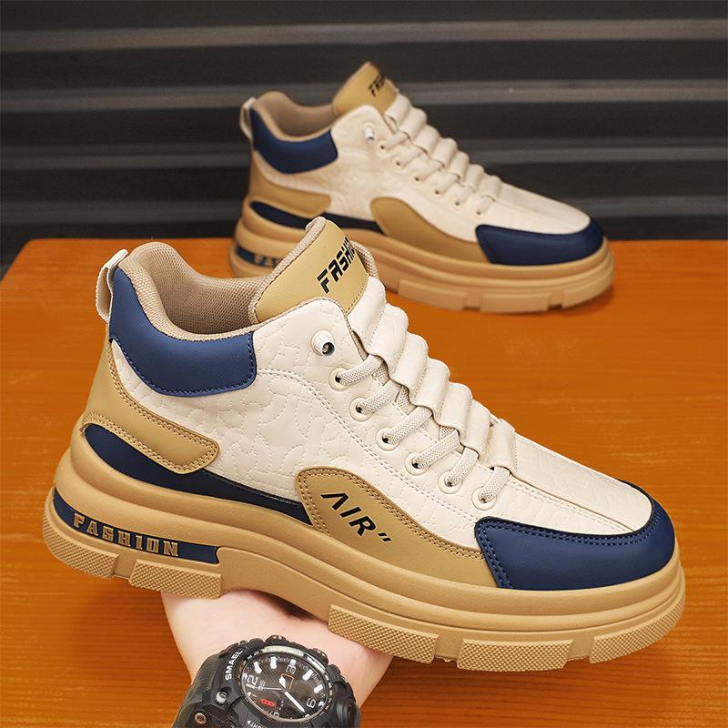 Martin Boots Men's New Autumn Trend Leisure Sports Labor Insurance Shoes Fashion Platform Versatile High-top Men's Shoes