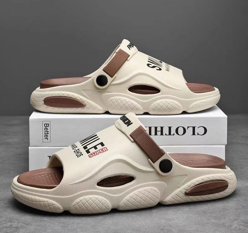 

Мужские тапочки летние для вождения 2024 новые домашние нескользящие трендовые пляжные спортивные уличные сандалии мужская обувь обувь тапочки 40-41