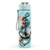 1PC Anchor Watercolor Splash Print 750ml Color Plastic Sports Water Bottle Leakproof Flip Straw Lid Suitable for Sports Office Home Use