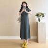 2026 Summer Maternity Casual Slimming POLO Collar T-shirt Dress